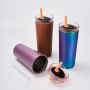 Popular 12oz Leak-proof Coffee Cup with a Straw